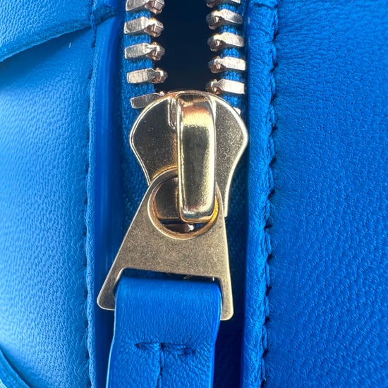 Bottega Veneta Small Brick Cassette Shoulder Bag in Blue Lamb Leather - Image 5