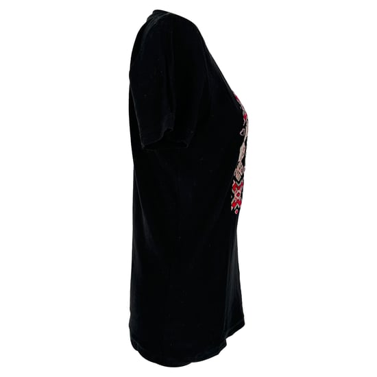Etro Geometric Printed Crewneck T-Shirt in Black Cotton - Image 2