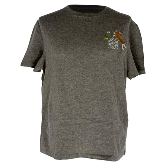 Loewe x Suna Fujita Graphic-Embroidered T-Shirt in Grey Cotton - Image 1