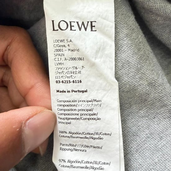 Loewe x Suna Fujita Graphic-Embroidered T-Shirt in Grey Cotton - Image 4