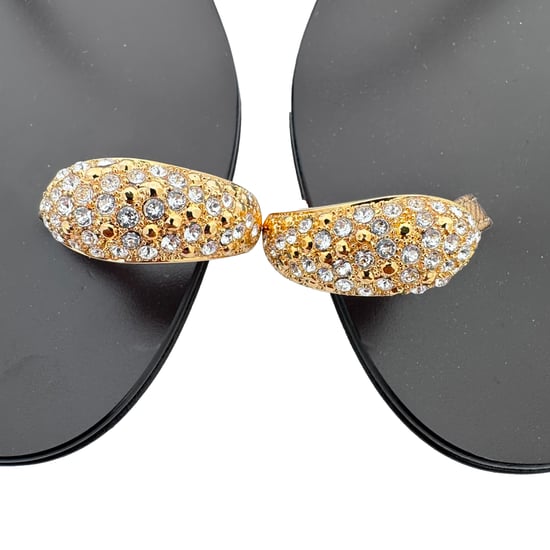 Giuseppe Zanotti Ring Flat Sandals in Black Leather - Image 5