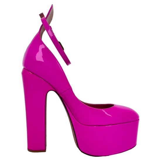 Valentino Garavani Tan-Go platformpumps in roze lakleer - Image 1