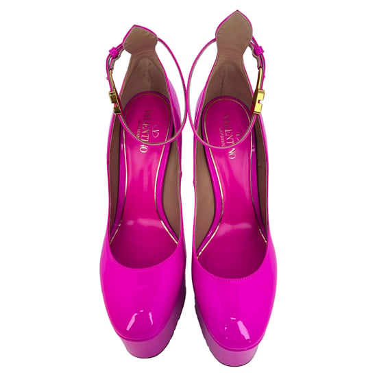 Valentino Garavani Tan-Go platformpumps in roze lakleer - Image 4