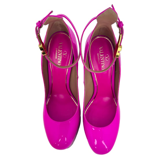 Valentino Garavani Tan-Go platformpumps in roze lakleer - Image 5