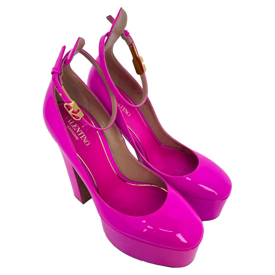 Valentino Garavani Tan-Go platformpumps in roze lakleer - Image 6