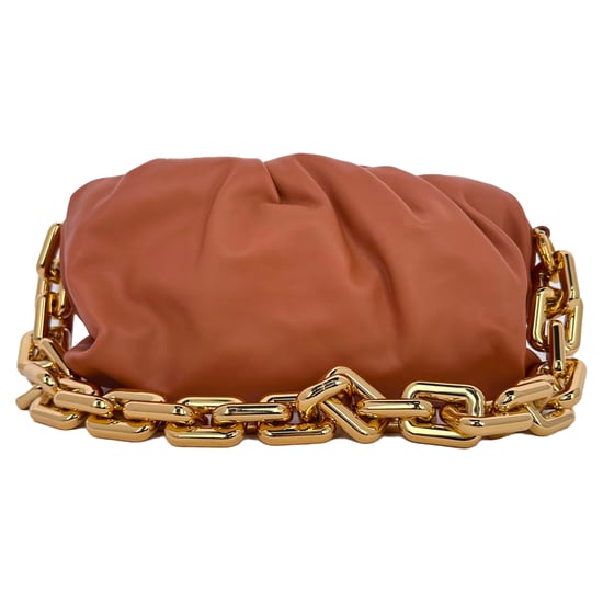 Bottega Veneta Chain Pouch Bag in Brown Calfskin Leather - Image 1