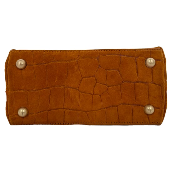Cult Gaia Evening Crossbody-väska i ockrabrun mocka - Image 6
