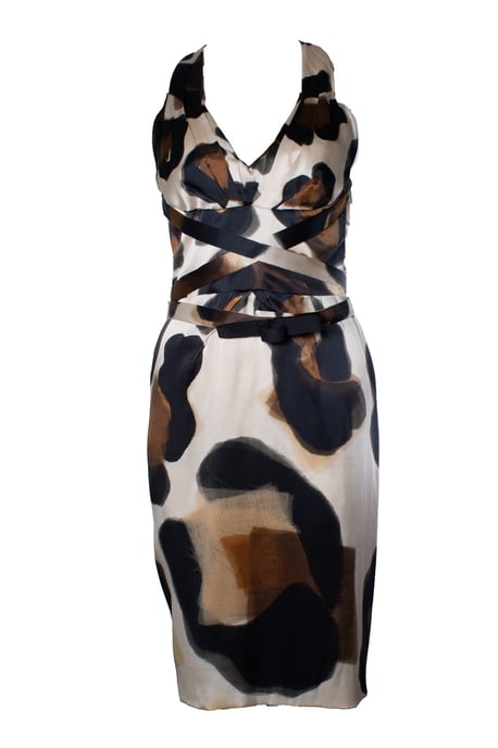 Versace, sidenmönstrad klänning med bolero - Image 2