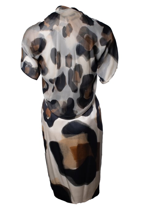 Versace, sidenmönstrad klänning med bolero - Image 3