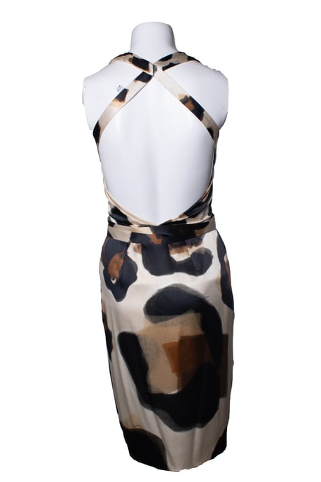Versace, sidenmönstrad klänning med bolero - Image 4