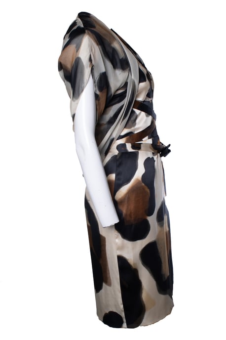 Versace, sidenmönstrad klänning med bolero - Image 5