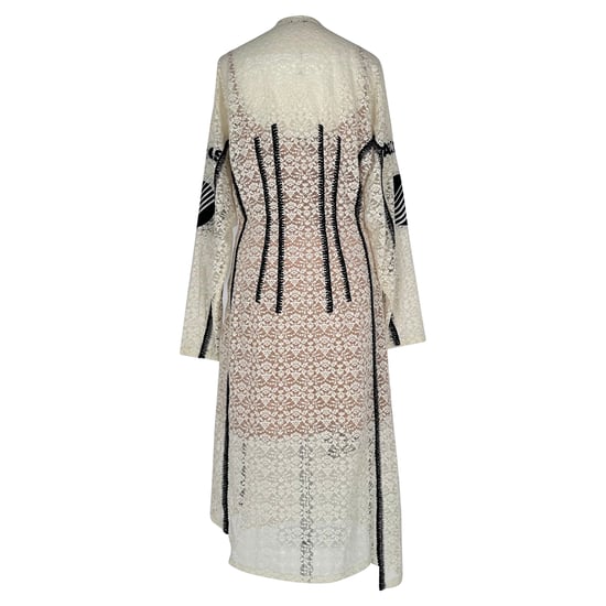 Stella McCartney Embroidered Slogan Midi Dress in Multicolor Polyamide - Image 3