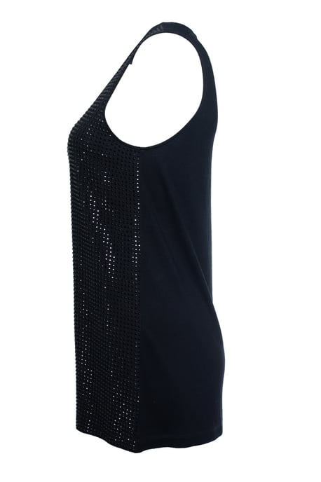 Gucci, svart ärmlös topp med strass - Image 3