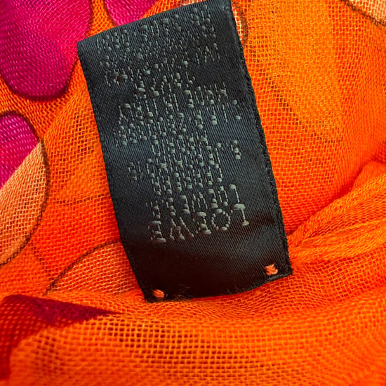 Loewe Vibrant Print Scarf in Orange Modal - Image 5