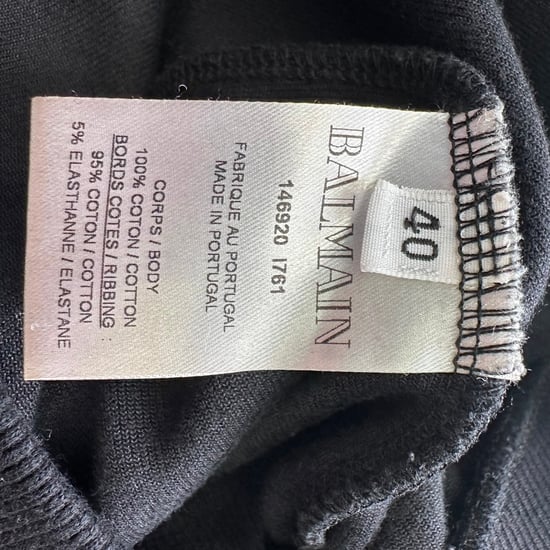 Balmain Velvet Coin Sweater in Black Cotton - Image 5