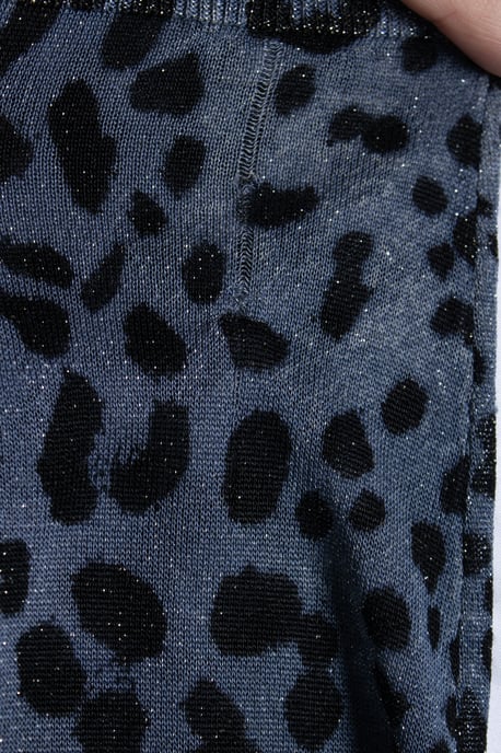 Dolce & Gabbana, blå leopardmönstrad lurexkofta - Image 6