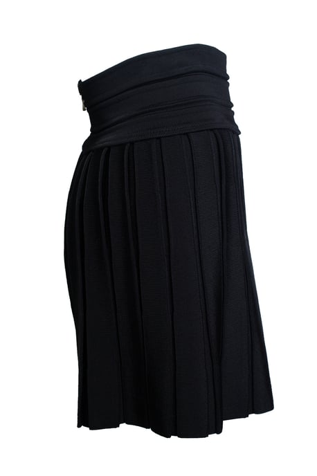 Balmain – Svart plisserad bodycon-kjol - Image 2
