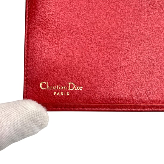 Dior Vintage läderplånbok med präglad CD-logotyp - Image 6