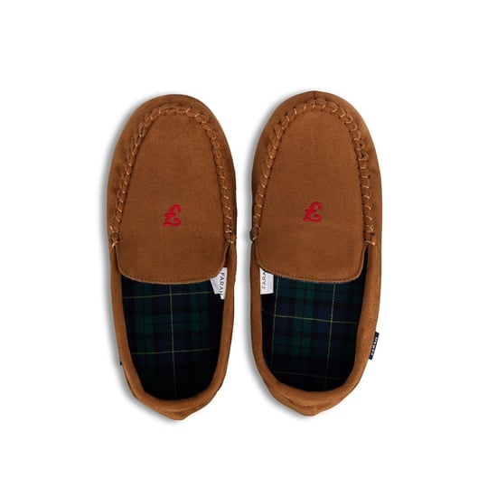 Farah Heren Nicken Moccasin Slippers (Tan) - Image 2