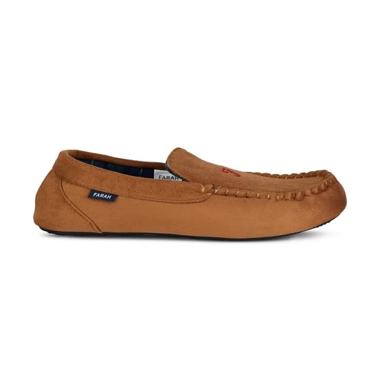 Farah Heren Nicken Moccasin Slippers (Tan) - Image 4