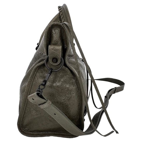Balenciaga Medium Le City Shoulder Bag in Grey Lamb Leather - Image 4