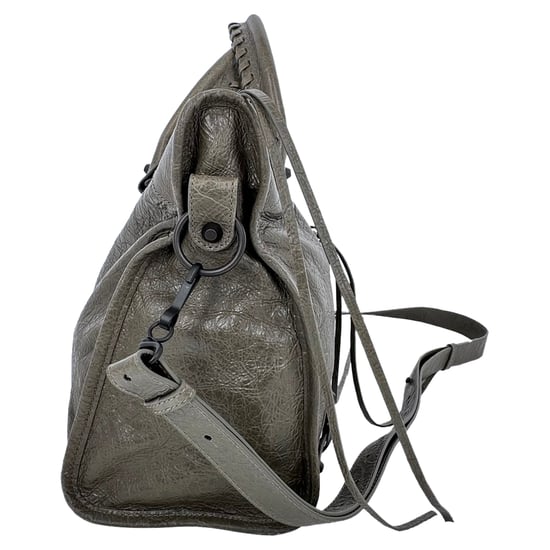 Balenciaga Medium Le City Shoulder Bag in Grey Lamb Leather - Image 6