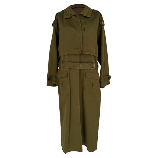 Isabel Marant Tadao Trench Coat in Khaki Cotton - Image 1