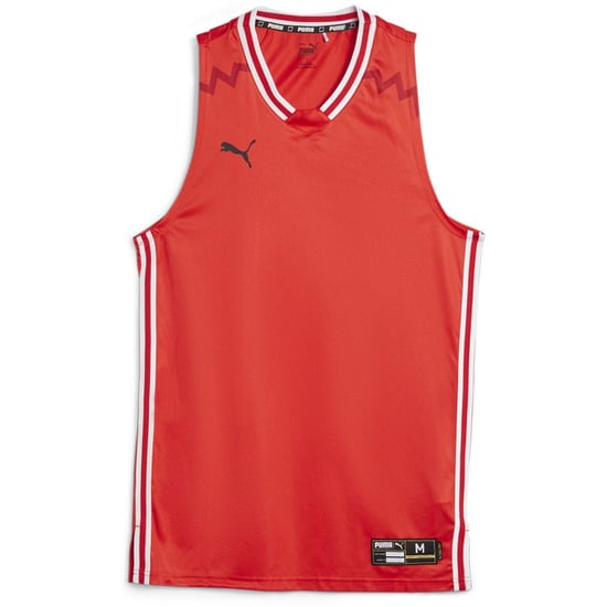 Men's Puma Hoops Team Game Performance Basketball Jersey in Red - Image 1
