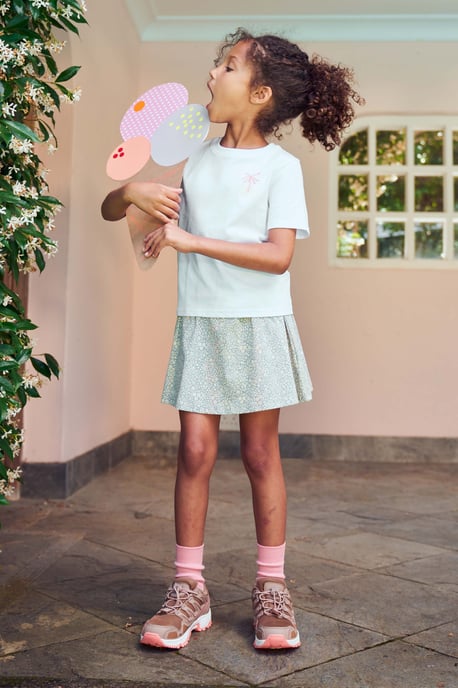 'Olivia' Kids Viscose Skort Casual Lightweight Stylish Elastic Waistband Skirt - Image 1