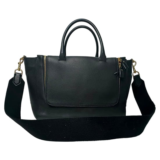Anya Hindmarch Top Handle Bag in Black Leather - Image 1