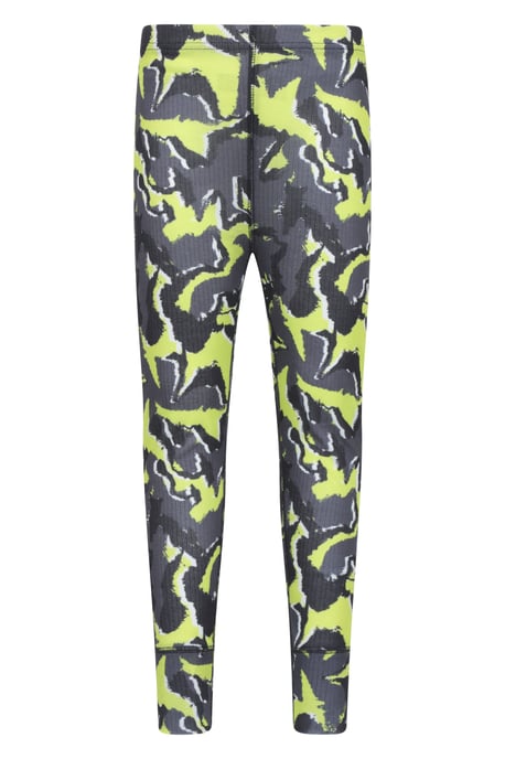 'Talus' Printed Kids Top & Pant Quick Wicking Warm Base Layer Set Lime Green - Image 6