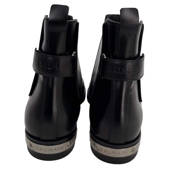 Balmain Pete Chelsea Ankle Boots in Black Calf Leather - Image 3