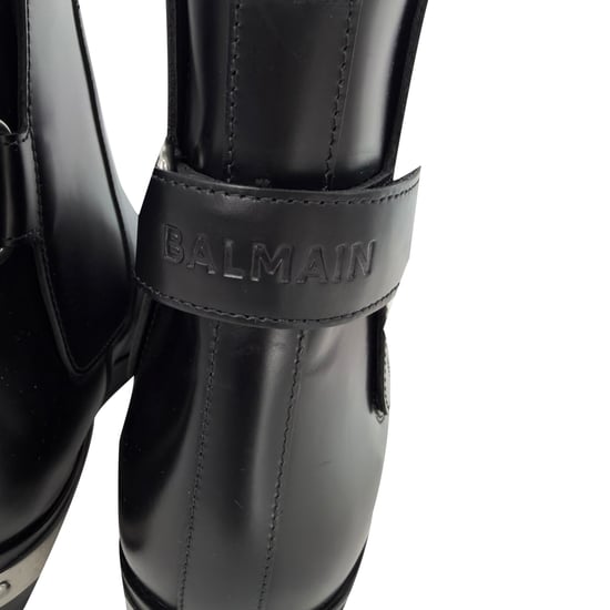 Balmain Pete Chelsea Ankle Boots in Black Calf Leather - Image 4