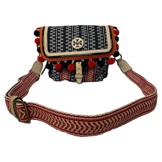 Tory Burch Scout Pom-Pom Crossbody Bag in Multicolor Canvas - Image 2