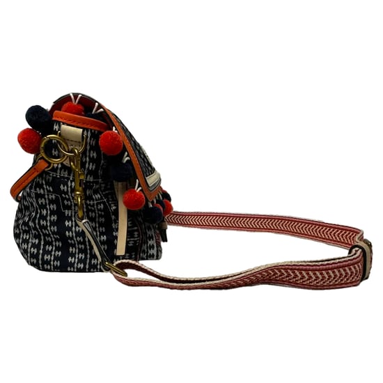 Tory Burch Scout Pom-Pom Crossbody Bag in Multicolor Canvas - Image 3