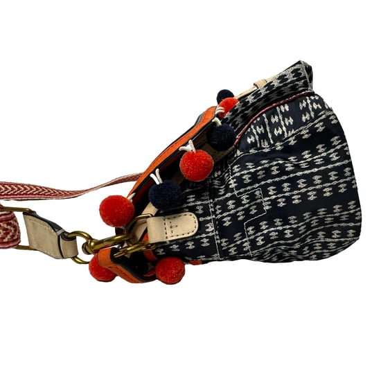 Tory Burch Scout Pom-Pom Crossbody Bag in Multicolor Canvas - Image 5