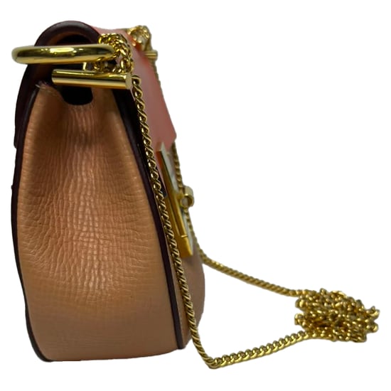 Chloé Mini Drew Chain Shoulder Bag in Orange Leather - Image 3