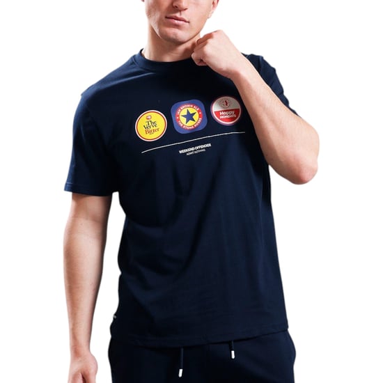 Weekend Offender Mens T Shirt Beer Mats Graphic Print Crew Neck Casual Cotton - Image 1
