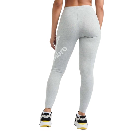 Umbro Leggings med logotyp för dam och dam (Grå marl/vit) - Image 3