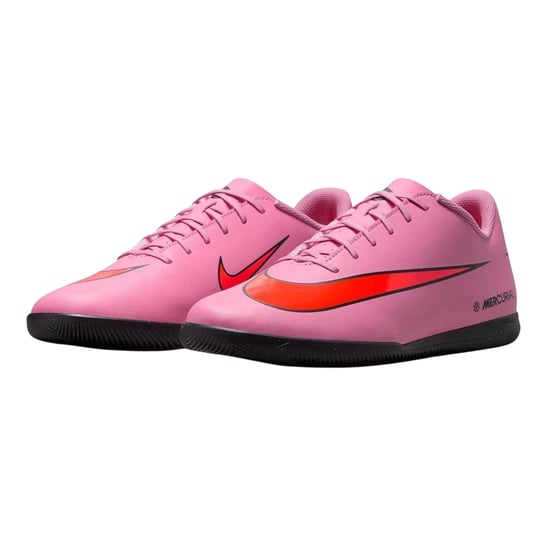 Nike Mercurial-fotbollsskor i läder för herr, för inomhusbruk (Rosa/Svart) - Image 5