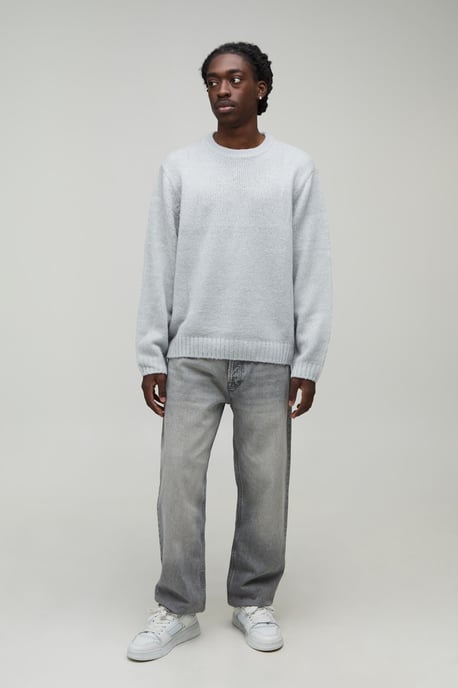 Relaxed Fit Brushed Knitted Jumper - Image 4