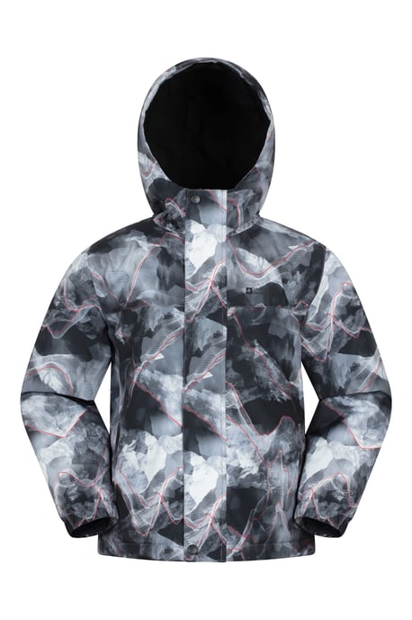 'Polar Zone' Kids Ski Jacket and Pants Set Hooded Water Resistant Winter Outfit Dark Grey - Image 2