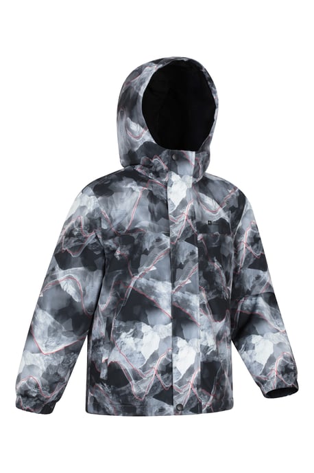 'Polar Zone' Kids Ski Jacket and Pants Set Hooded Water Resistant Winter Outfit Dark Grey - Image 3