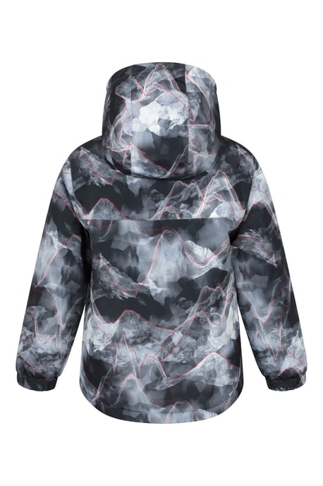 'Polar Zone' Kids Ski Jacket and Pants Set Hooded Water Resistant Winter Outfit Dark Grey - Image 4