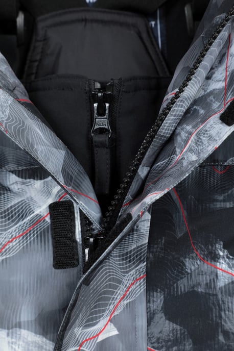 'Polar Zone' Kids Ski Jacket and Pants Set Hooded Water Resistant Winter Outfit Dark Grey - Image 6