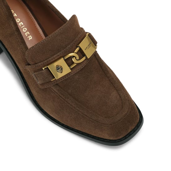 Kurt Geiger London Suede Kingsley Heel Loafer Loafers - Image 4
