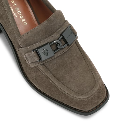 Kurt Geiger London Suede Kingsley Heel Loafer Loafers - Image 4
