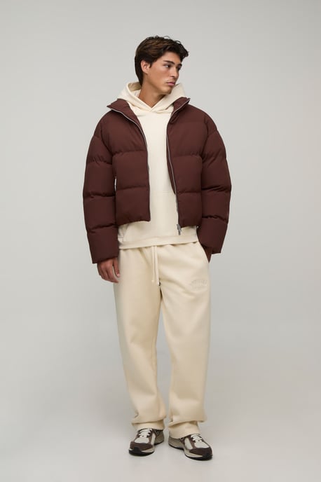 MAN Boxy Fit Essential Midweight Padded Funnel Neck Puffer Jacket - Image 4