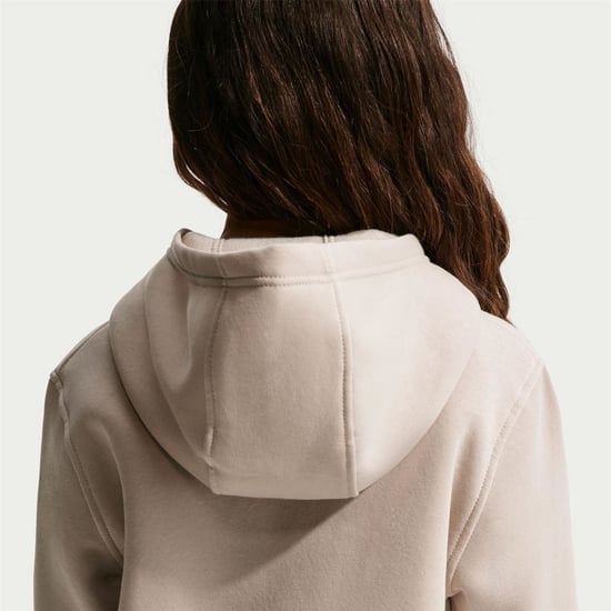 Boys Nike Club Pullover Hoodie Junior Boys in Cream - Image 4