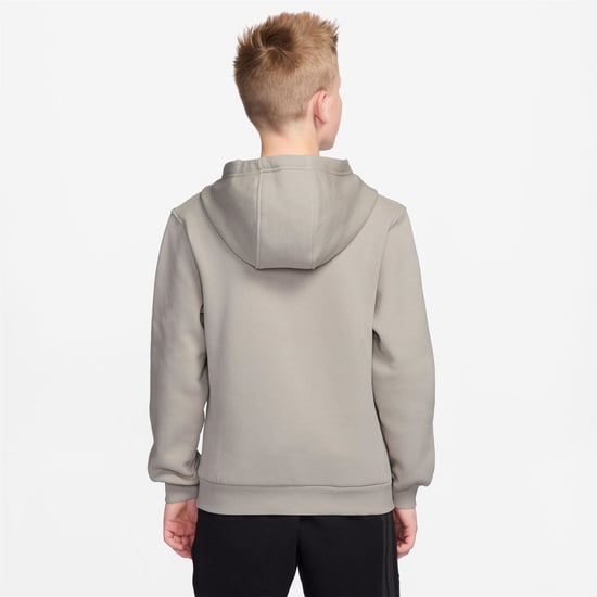 Boys Nike Club Pullover Hoodie Junior Boys in Cream - Image 6